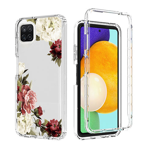 Custodia Silicone Trasparente Ultra Sottile Morbida Cover Fronte e Retro 360 per Samsung Galaxy A22 5G Marrone