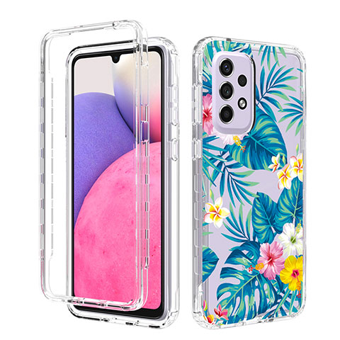 Custodia Silicone Trasparente Ultra Sottile Morbida Cover Fronte e Retro 360 per Samsung Galaxy A33 5G Cielo Blu