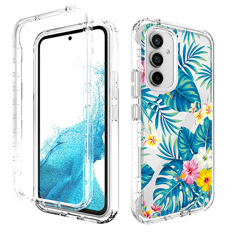 Custodia Silicone Trasparente Ultra Sottile Morbida Cover Fronte e Retro 360 per Samsung Galaxy A54 5G Cielo Blu