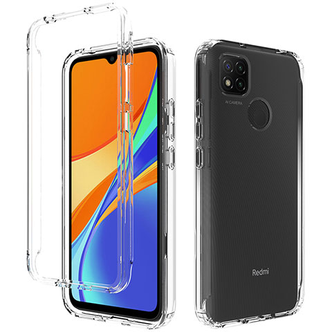 Custodia Silicone Trasparente Ultra Sottile Morbida Cover Fronte e Retro 360 per Xiaomi Redmi 9 Activ Chiaro