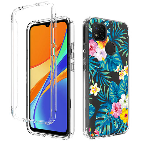 Custodia Silicone Trasparente Ultra Sottile Morbida Cover Fronte e Retro 360 per Xiaomi Redmi 9C NFC Cielo Blu