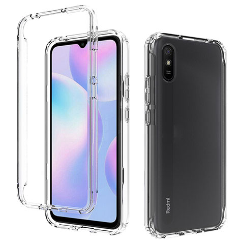 Custodia Silicone Trasparente Ultra Sottile Morbida Cover Fronte e Retro 360 per Xiaomi Redmi 9i Chiaro