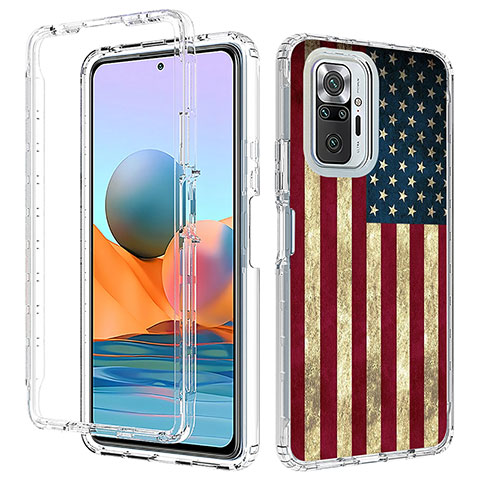 Custodia Silicone Trasparente Ultra Sottile Morbida Cover Fronte e Retro 360 per Xiaomi Redmi Note 10 Pro 4G Multicolore