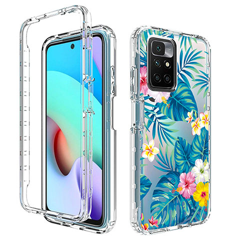 Custodia Silicone Trasparente Ultra Sottile Morbida Cover Fronte e Retro 360 per Xiaomi Redmi Note 11 4G (2021) Cielo Blu