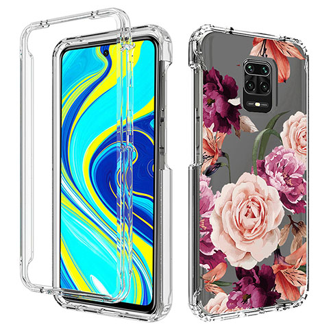 Custodia Silicone Trasparente Ultra Sottile Morbida Cover Fronte e Retro 360 per Xiaomi Redmi Note 9S Rosa Caldo