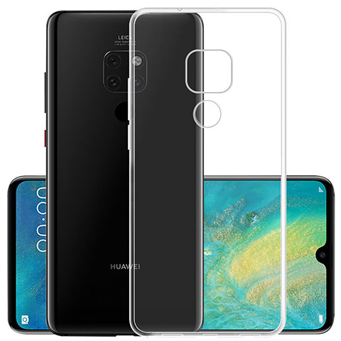 Custodia Silicone Trasparente Ultra Sottile Morbida K02 per Huawei Mate 20 X 5G Chiaro