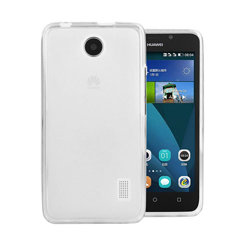 Custodia Silicone Trasparente Ultra Sottile Morbida per Huawei Ascend Y635 Bianco