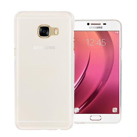 Custodia Silicone Trasparente Ultra Sottile Morbida per Samsung Galaxy C5 SM-C5000 Bianco