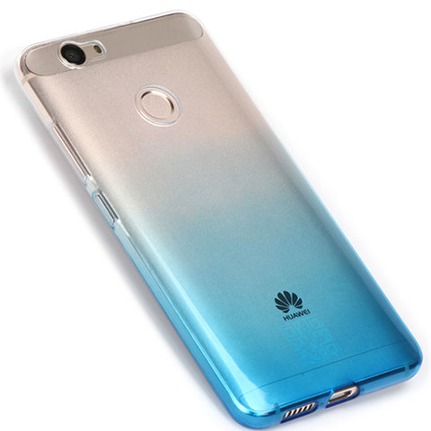 Custodia Silicone Trasparente Ultra Sottile Morbida Sfumato per Huawei Nova Blu