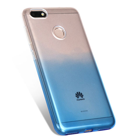 Custodia Silicone Trasparente Ultra Sottile Morbida Sfumato per Huawei P9 Lite Mini Blu