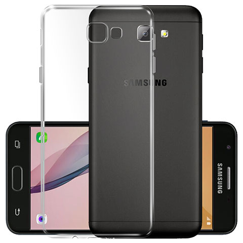 Custodia Silicone Trasparente Ultra Sottile Morbida T02 per Samsung Galaxy On5 (2016) G570 G570F Chiaro