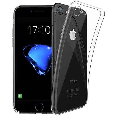 Custodia Silicone Trasparente Ultra Sottile Morbida T03 per Apple iPhone 7 Chiaro