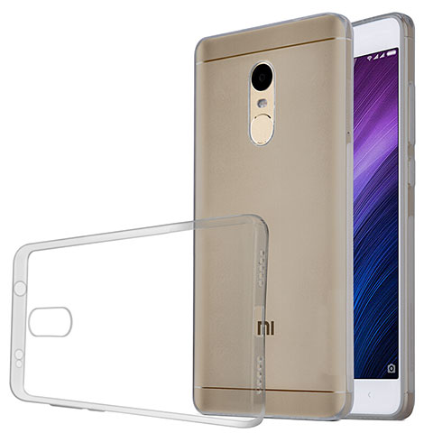 Custodia Silicone Trasparente Ultra Sottile Morbida T04 per Xiaomi Redmi Note 4 Standard Edition Grigio