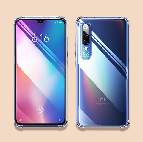 Custodia Silicone Trasparente Ultra Sottile Morbida T07 per Xiaomi Mi 9 Pro Chiaro