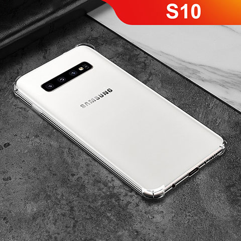 Custodia Silicone Trasparente Ultra Sottile Morbida T11 per Samsung Galaxy S10 5G Chiaro