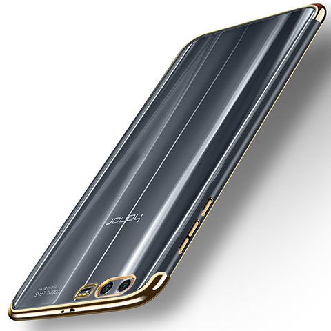 Custodia Silicone Trasparente Ultra Sottile Morbida T12 per Huawei Honor 9 Oro