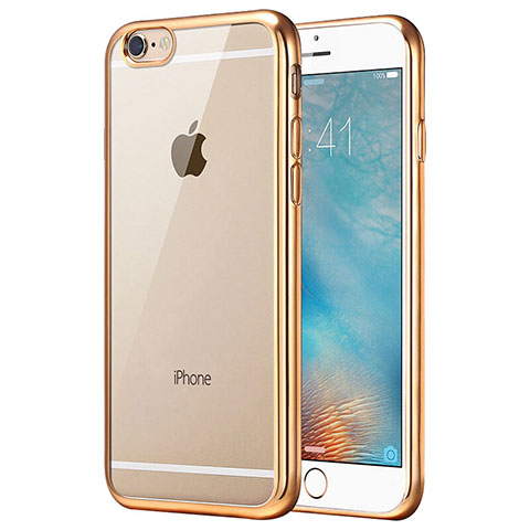 Custodia Silicone Trasparente Ultra Sottile Morbida T21 per Apple iPhone 8 Oro