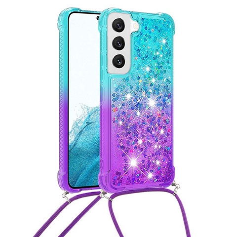 Custodia Silicone Ultra Sottile Cover Morbida Sfumato Y01B per Samsung Galaxy S21 Plus 5G Multicolore