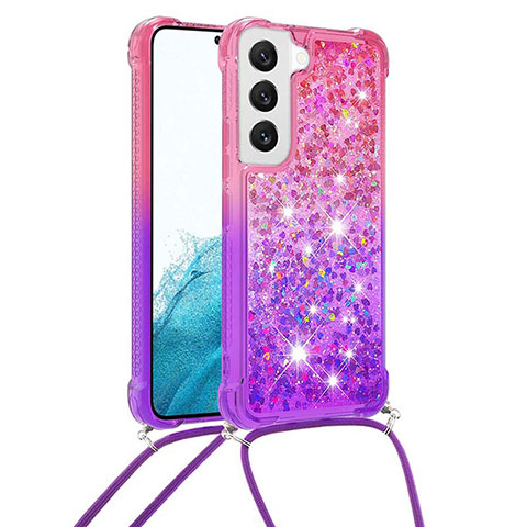 Custodia Silicone Ultra Sottile Cover Morbida Sfumato Y01B per Samsung Galaxy S23 Plus 5G Viola