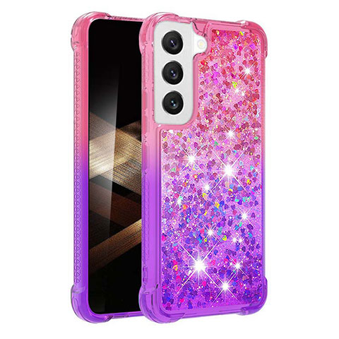 Custodia Silicone Ultra Sottile Cover Morbida Sfumato Y05B per Samsung Galaxy S24 Plus 5G Viola