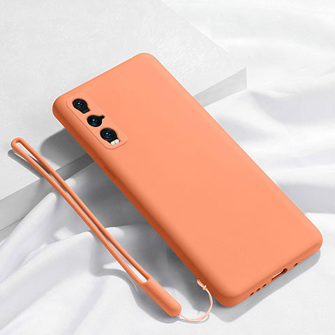 Custodia Silicone Ultra Sottile Morbida 360 Gradi Cover C01 per Oppo Find X2 Arancione