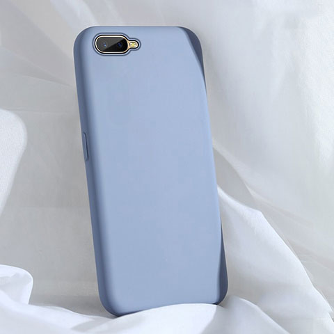 Custodia Silicone Ultra Sottile Morbida 360 Gradi Cover C01 per Oppo R15X Grigio