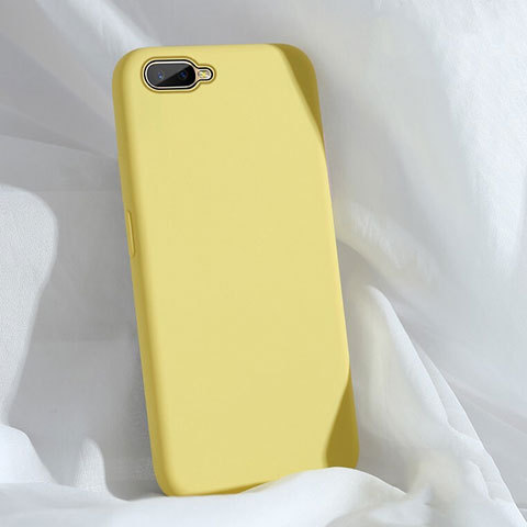 Custodia Silicone Ultra Sottile Morbida 360 Gradi Cover C01 per Oppo RX17 Neo Giallo