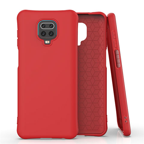 Custodia Silicone Ultra Sottile Morbida 360 Gradi Cover C01 per Xiaomi Redmi Note 9 Pro Max Rosso