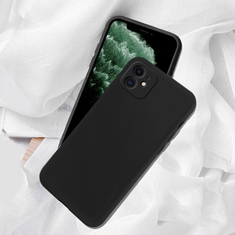 Custodia Silicone Ultra Sottile Morbida 360 Gradi Cover C02 per Apple iPhone 11 Nero