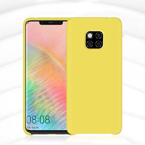 Custodia Silicone Ultra Sottile Morbida 360 Gradi Cover C02 per Huawei Mate 20 Pro Giallo