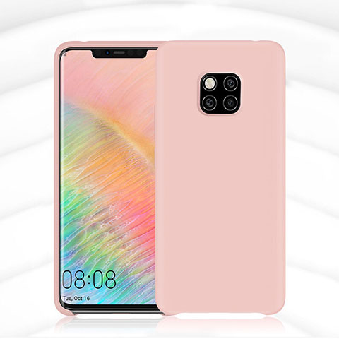 Custodia Silicone Ultra Sottile Morbida 360 Gradi Cover C02 per Huawei Mate 20 Pro Rosa