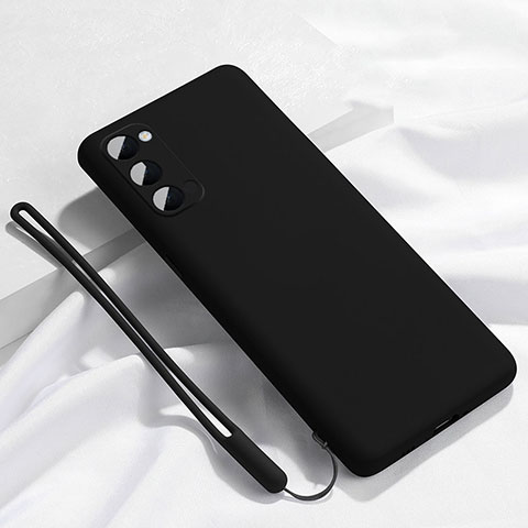 Custodia Silicone Ultra Sottile Morbida 360 Gradi Cover C02 per Oppo Reno4 Pro 5G Nero