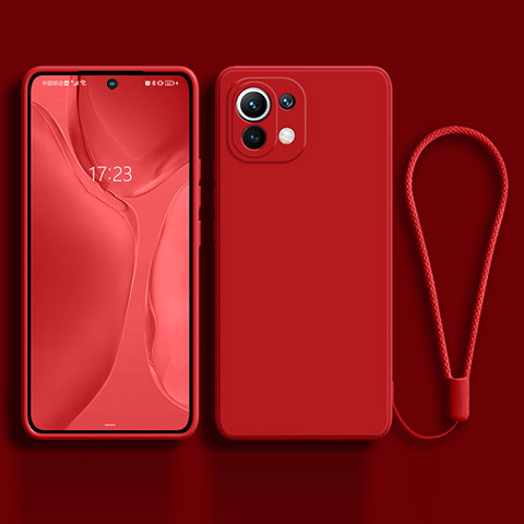 Custodia Silicone Ultra Sottile Morbida 360 Gradi Cover C02 per Xiaomi Mi 11 Lite 5G NE Rosso
