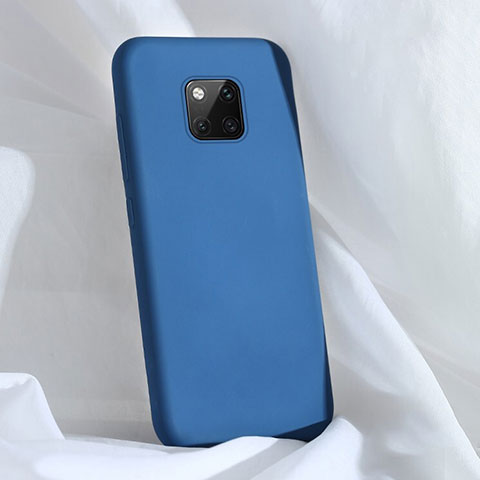 Custodia Silicone Ultra Sottile Morbida 360 Gradi Cover C03 per Huawei Mate 20 Pro Blu