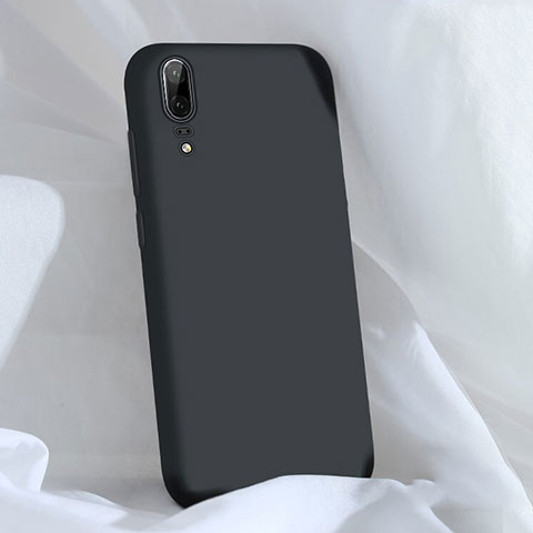 Custodia Silicone Ultra Sottile Morbida 360 Gradi Cover C03 per Huawei P20 Nero