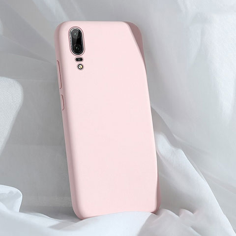 Custodia Silicone Ultra Sottile Morbida 360 Gradi Cover C03 per Huawei P20 Rosa