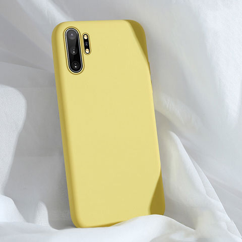 Custodia Silicone Ultra Sottile Morbida 360 Gradi Cover C03 per Samsung Galaxy Note 10 Plus 5G Giallo