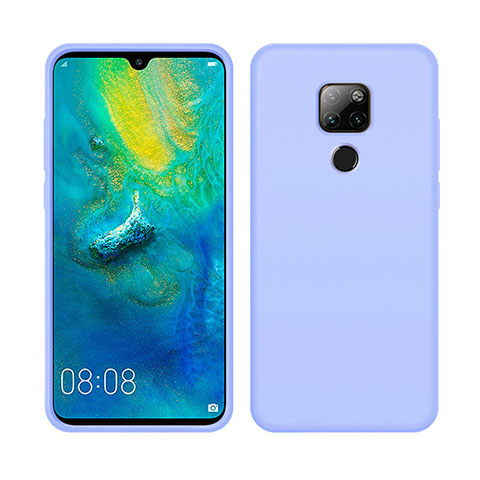 Custodia Silicone Ultra Sottile Morbida 360 Gradi Cover C05 per Huawei Mate 20 X 5G Cielo Blu