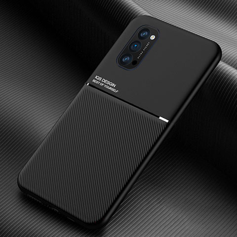 Custodia Silicone Ultra Sottile Morbida 360 Gradi Cover C05 per Oppo Reno4 Pro 5G Nero