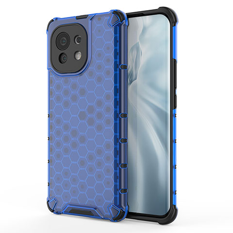 Custodia Silicone Ultra Sottile Morbida 360 Gradi Cover C05 per Xiaomi Mi 11 Lite 5G NE Blu