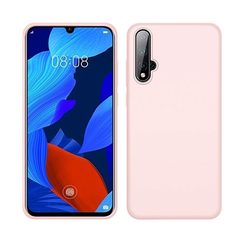 Custodia Silicone Ultra Sottile Morbida 360 Gradi Cover C06 per Huawei Nova 5 Rosa