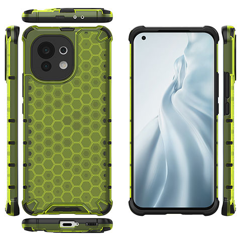 Custodia Silicone Ultra Sottile Morbida 360 Gradi Cover C06 per Xiaomi Mi 11 Lite 4G Verde