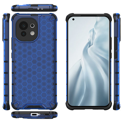 Custodia Silicone Ultra Sottile Morbida 360 Gradi Cover C06 per Xiaomi Mi 11 Lite 5G Blu