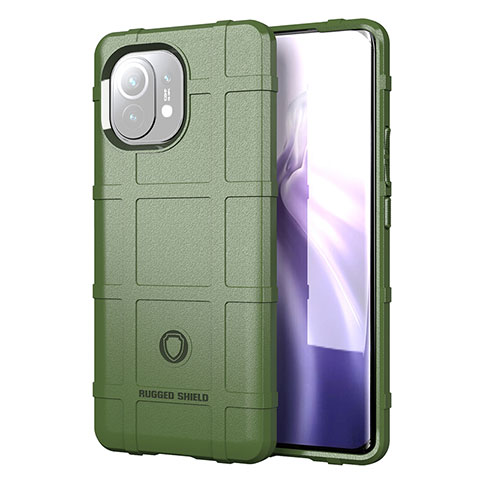 Custodia Silicone Ultra Sottile Morbida 360 Gradi Cover C07 per Xiaomi Mi 11 Lite 5G Verde