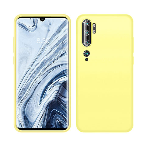 Custodia Silicone Ultra Sottile Morbida 360 Gradi Cover C08 per Xiaomi Mi Note 10 Giallo