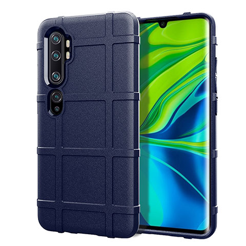 Custodia Silicone Ultra Sottile Morbida 360 Gradi Cover D01 per Xiaomi Mi Note 10 Pro Blu