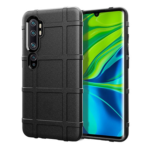 Custodia Silicone Ultra Sottile Morbida 360 Gradi Cover D01 per Xiaomi Mi Note 10 Pro Nero