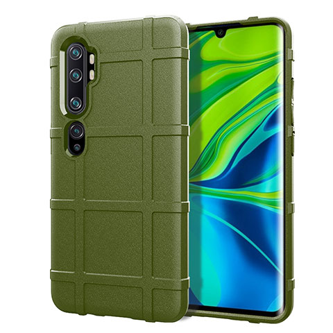 Custodia Silicone Ultra Sottile Morbida 360 Gradi Cover D01 per Xiaomi Mi Note 10 Verde