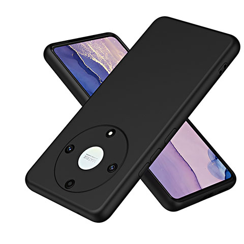 Custodia Silicone Ultra Sottile Morbida 360 Gradi Cover H01P per Huawei Honor Magic5 Lite 5G Nero