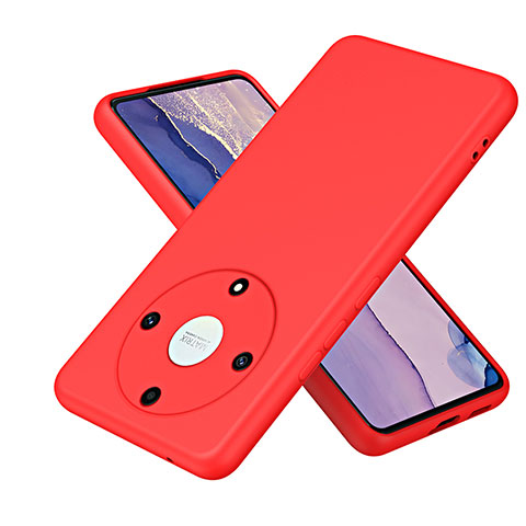 Custodia Silicone Ultra Sottile Morbida 360 Gradi Cover H01P per Huawei Honor Magic5 Lite 5G Rosso